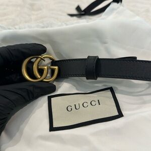 Small Black Gucci Belt